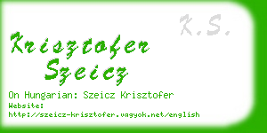 krisztofer szeicz business card